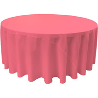 TCpop108R-HotPinkP38 Polyester Poplin Tablecloth  Hot Pink - 108 in. Round