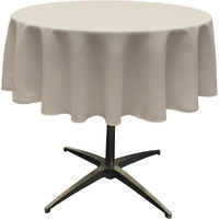 TCpop58R-GrayLgtP41 Polyester Poplin Tablecloth  Light Gray - 58 in. Round