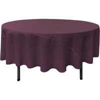 TCpop90R-EggplantP42 Polyester Poplin Tablecloth  Eggplant - 90 in. Round