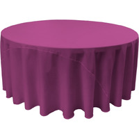 TCpop108R-MagentaP81 Polyester Poplin Tablecloth  Magenta - 108 in. Round