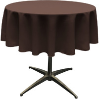 TCpop51R-BrownP22 Polyester Poplin Tablecloth  Brown - 51 in. Round