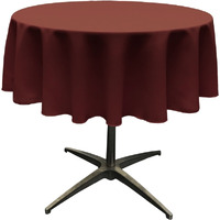 TCpop51R-BurgundyP17 Polyester Poplin Tablecloth  Burgundy - 51 in. Round