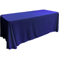 TCpop90x156-RoyalP50 Polyester Poplin Rectangular Tablecloth  Royal - 90 x 156 in.
