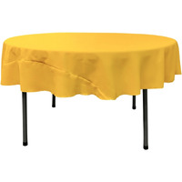 TCpop72R-YellowDrkP47 Polyester Poplin Tablecloth  Dark Yellow - 72 in. Round