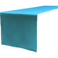 TCpop14x108-TurquoiseDrkP52 Polyester Poplin Table Runner  Dark Turquoise - 14 x 108 in.