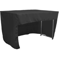 TCpop-OB-fit-48x30x30-BlackP24 1.6 lbs Open Back Polyester Poplin Fitted Tablecloth  Black