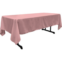 TCpop60x120-RoseP79 Polyester Poplin Rectangular Tablecloth  Dusty Rose - 60 x 120 in.