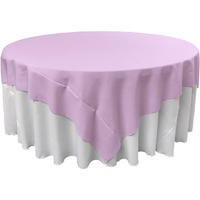 TCpop72x72-LilacP45 Polyester Poplin Square Tablecloth  Lilac - 72 x 72 in.