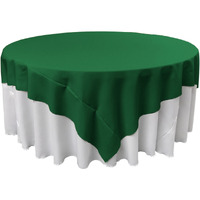 TCpop72x72-GreenEmP32 Polyester Poplin Square Tablecloth  Emerald Green - 72 x 72 in.