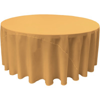 TCpop120R-GoldP14 Polyester Poplin Tablecloth  Gold - 120 in. Round
