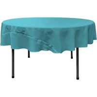 TCpop72R-TurquoiseDrkP52 Polyester Poplin Tablecloth  Dark Turquoise - 72 in. Round