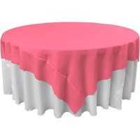 TCpop90x90-HotPinkP38 Polyester Poplin Square Tablecloth  Hot Pink - 90 x 90 in.