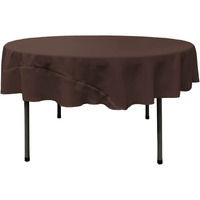 TCpop72R-BrownP22 Polyester Poplin Tablecloth  Brown - 72 in. Round