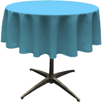 TCpop51R-TurquoiseDrkP52 Polyester Poplin Tablecloth  Dark Turquoise - 51 in. Round