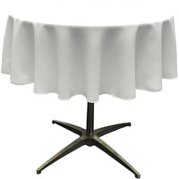 TCpop51R-WhiteP11 Polyester Poplin Tablecloth  White - 51 in. Round