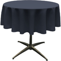 TCpop51R-NavyP72 Polyester Poplin Tablecloth  Navy - 51 in. Round