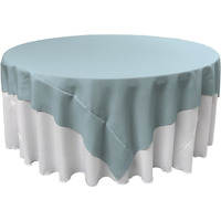 TCpop90x90-BlueLgtP18 Polyester Poplin Square Tablecloth  Light Blue - 90 x 90 in.