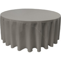 TCpop120R-GrayDrkP12 Polyester Poplin Tablecloth  Dark Gray - 120 in. Round