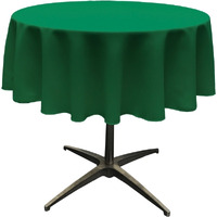 TCpop58R-GreenEmP32 Polyester Poplin Tablecloth  Emerald Green - 58 in. Round
