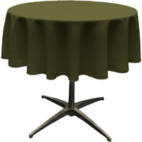 TCpop51R-OliveP21 Polyester Poplin Tablecloth  Olive - 51 in. Round