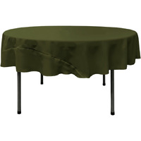 TCpop72R-OliveP21 Polyester Poplin Tablecloth  Olive - 72 in. Round