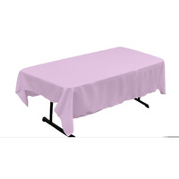 TCpop60x90-LilacP45 Polyester Poplin Rectangular Tablecloth  Lilac - 60 x 90 in.