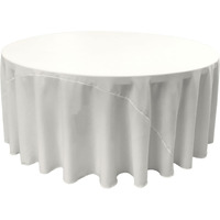 TCpop120R-WhiteP11 Polyester Poplin Tablecloth  White - 120 in. Round