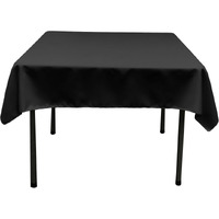 TCpop52x52-BlackP24 Polyester Poplin Square Tablecloth  Black - 52 x 52 in.