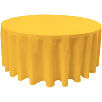 TCpop120R-YellowDrkP47 Polyester Poplin Tablecloth  Dark Yellow - 120 in. Round