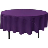 TCpop90R-PurpleP23 Polyester Poplin Tablecloth  Purple - 90 in. Round