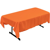 TCpop60x90-OrangeP48 Polyester Poplin Rectangular Tablecloth  Orange - 60 x 90 in.