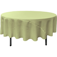 TCpop90R-SageP19 Polyester Poplin Tablecloth  Sage - 90 in. Round