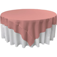 TCpop72x72-RoseP79 Polyester Poplin Square Tablecloth  Dusty Rose - 72 x 72 in.