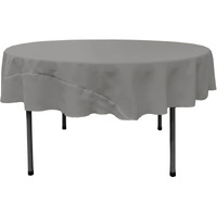 TCpop72R-GrayDrkP12 Polyester Poplin Tablecloth  Dark Gray - 72 in. Round