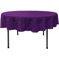 TCpop72R-PurpleP23 Polyester Poplin Tablecloth  Purple - 72 in. Round