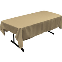 TCpop60x90-TaupeP13 Polyester Poplin Rectangular Tablecloth  Taupe - 60 x 90 in.