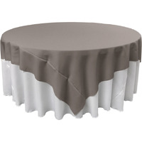 TCpop72x72-GrayDrkP12 Polyester Poplin Square Tablecloth  Dark Gray - 72 x 72 in.