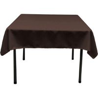 TCpop52x52-BrownP22 Polyester Poplin Square Tablecloth  Brown - 52 x 52 in.