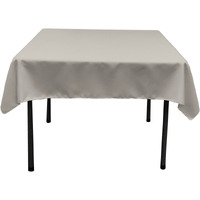 TCpop52x52-GrayLgtP41 Polyester Poplin Square Tablecloth  Light Gray - 52 x 52 in.