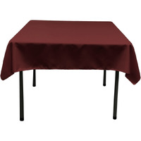 TCpop58x58-BurgundyP17 Polyester Poplin Square Tablecloth  Burgundy - 58 x 58 in.