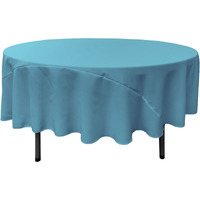TCpop90R-TurquoiseDrkP52 Polyester Poplin Tablecloth  Dark Turquoise - 90 in. Round
