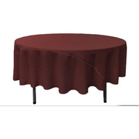 TCpop90R-BurgundyP17 Polyester Poplin Tablecloth  Burgundy - 90 in. Round