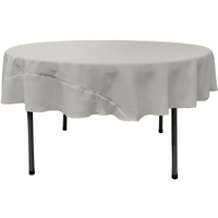 TCpop72R-GrayLgtP41 Polyester Poplin Tablecloth  Light Gray - 72 in. Round