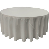 TCpop108R-GrayLgtP41 Polyester Poplin Tablecloth  Light Gray - 108 in. Round