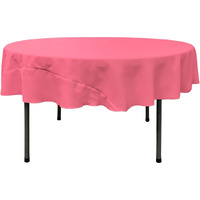 TCpop72R-HotPinkP38 Polyester Poplin Tablecloth  Hot Pink - 72 in. Round