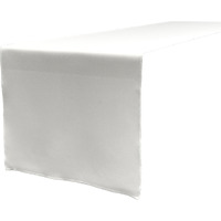 TCpop14x108-WhiteP11 Polyester Poplin Table Runner  White - 14 x 108 in.