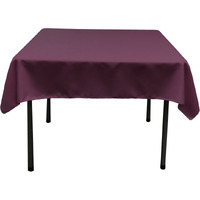 TCpop58x58-EggplantP42 Polyester Poplin Square Tablecloth  Eggplant - 58 x 58 in.