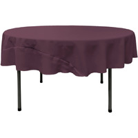 TCpop72R-EggplantP42 Polyester Poplin Tablecloth  Eggplant - 72 in. Round