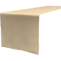 TCpop14x108-KhakiP03 Polyester Poplin Table Runner  Khaki - 14 x 108 in.