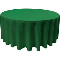 TCpop120R-GreenEmP32 Polyester Poplin Tablecloth  Emerald Green - 120 in. Round